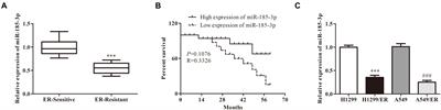 Inhibition of miR-185-3p Confers Erlotinib Resistance Through Upregulation of PFKL/MET in Lung Cancers